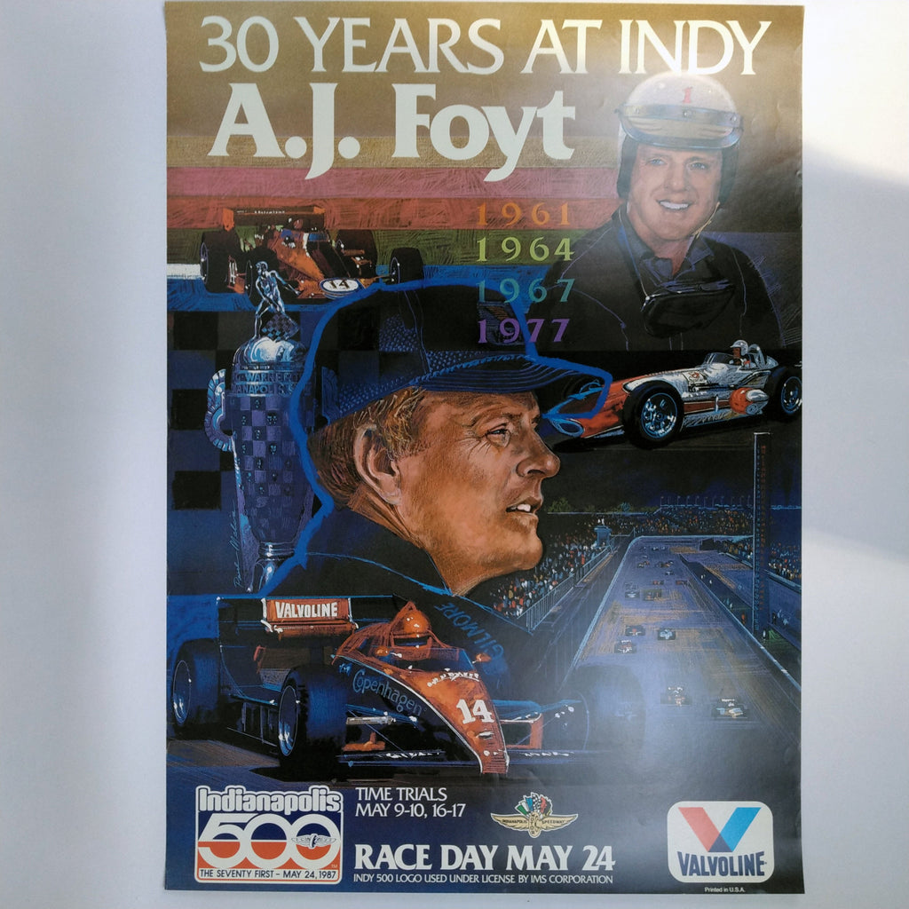 1987 Indianapolis 500 Time Trials Poster
