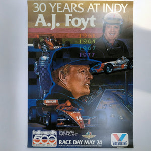 1987 Indianapolis 500 Time Trials Poster