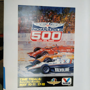 1986 Indianapolis 500 Time Trials Poster