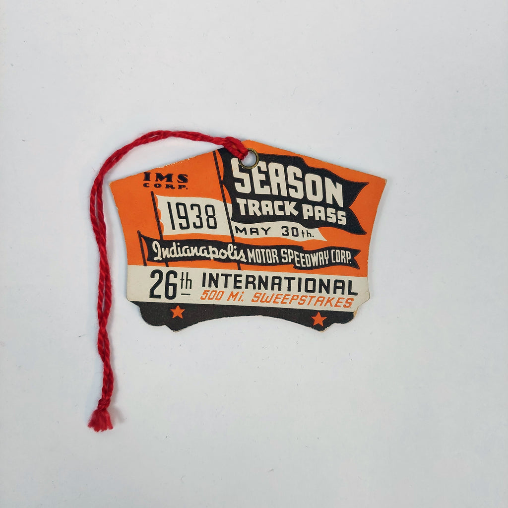 1938 Indianapolis Motor Speedway Season Track Pass Credential